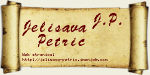 Jelisava Petrić vizit kartica